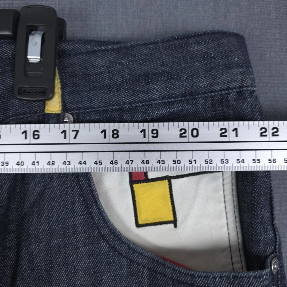 Lifted Research Group Denim Jeans Mens‎ 46 (Fits 43x33) Blue Baggy Y2K Hip Hop